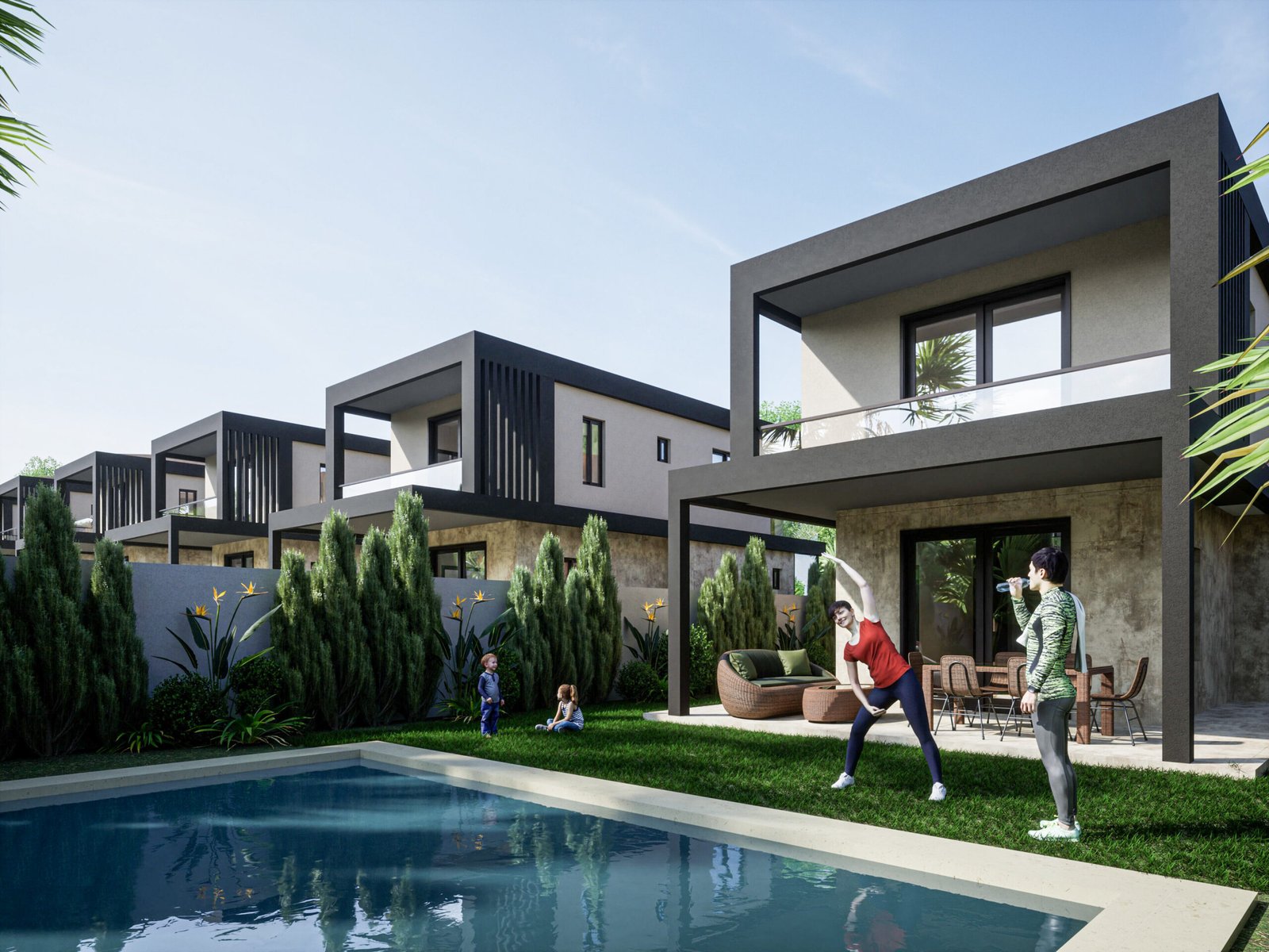 ATILLA CONSTRUCTION NOVA LUNA MULTI VILLA PROJECT BUILDING EXTERIOR AND LANDSCAPE DESIGN PROJECT, TURKIYE, 2024